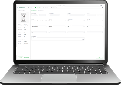 Freshliance Tools configuration software displayed on a laptop